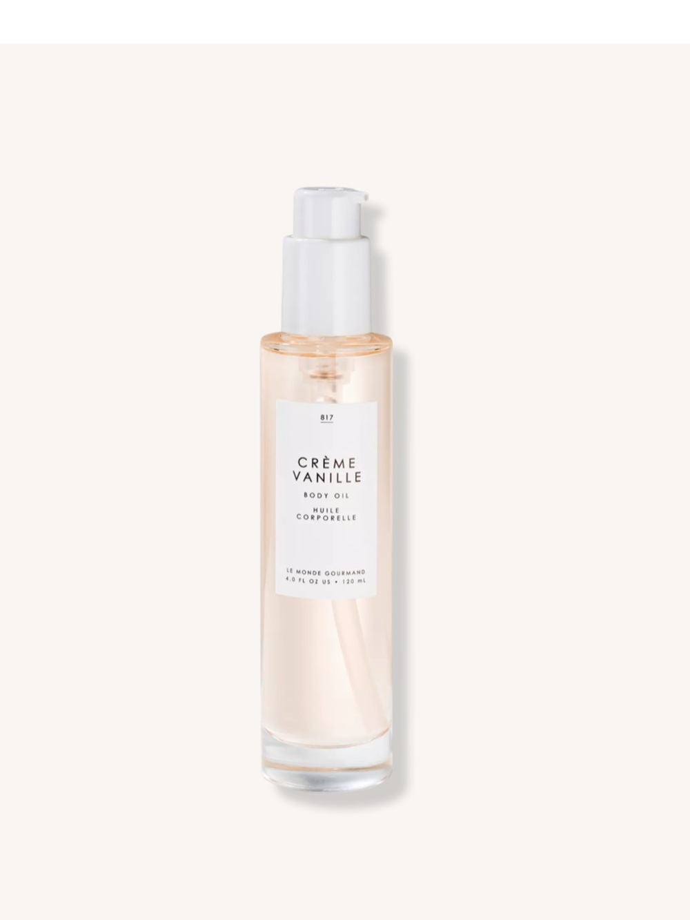 Crème Vanille Body Oil - Nourishing Hydration in Soft Peach